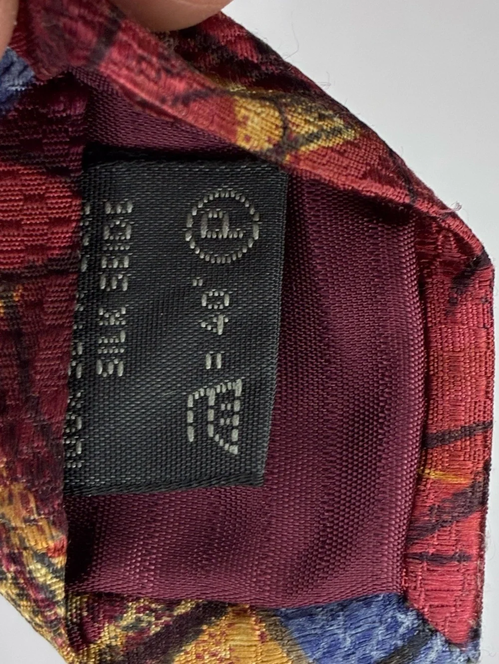 ERMENEGILDO ZEGNA 100% SILK TIE-Colorful Abstract Block Pattern- 59 inch Perfect